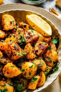 Batata Harra with LO's extra virgin olive oil